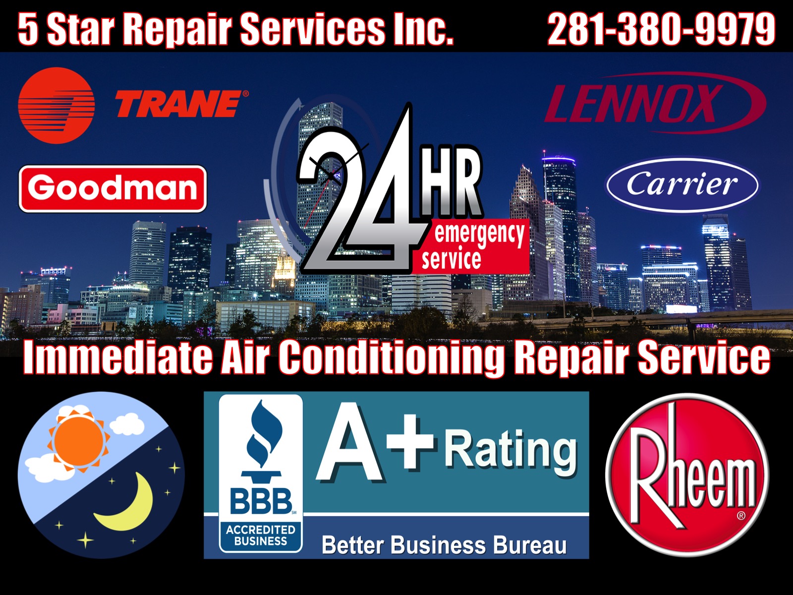 24 Hour Emergency Air Conditioning AC HVAC Furnace Condition Repair Service Spring 77382 77380 77379 77373 77383 77386 77388 77389 77391 77393 Central Cooling Unit System Duct Cleaning Maintenance